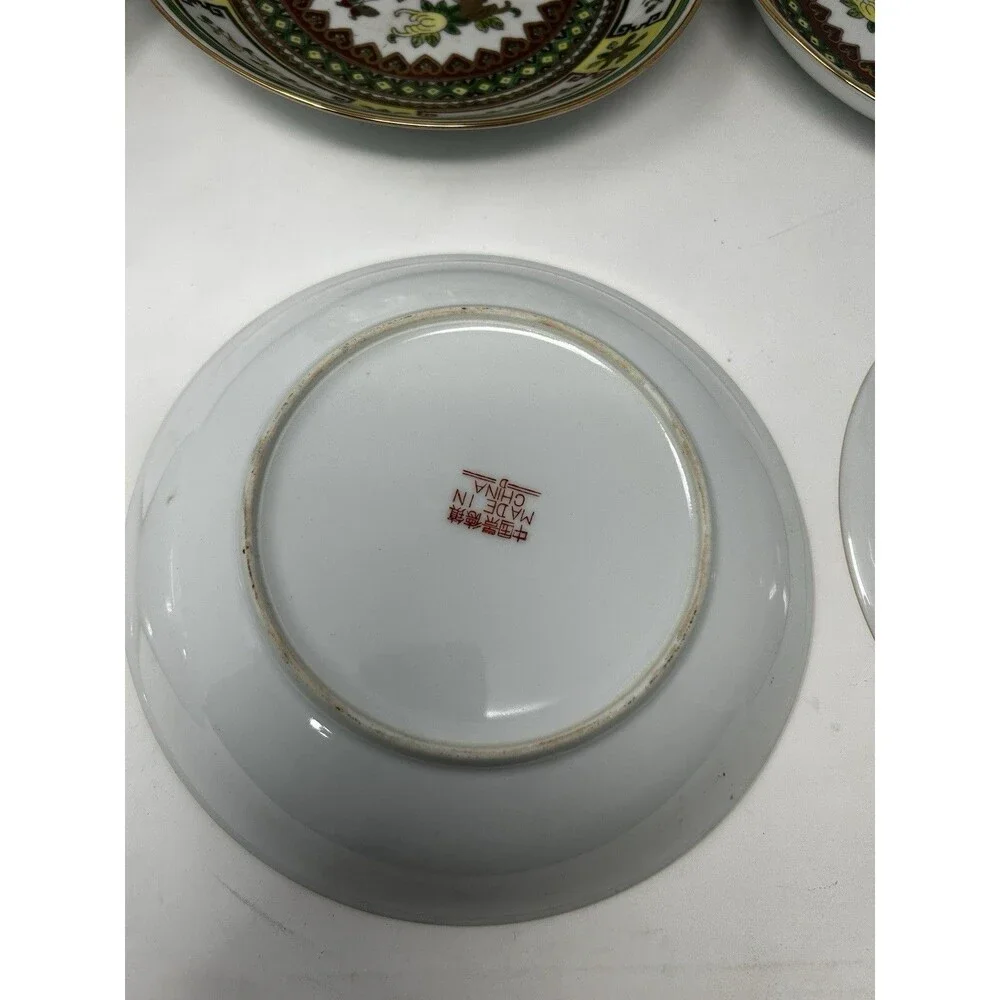 Vintage Chinese Famille Rose Platter 16x12 & 8 Bowls 9